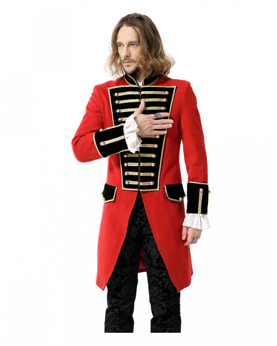 Bild von Rote Military Jacke mit Goldborte 2XL 58-60