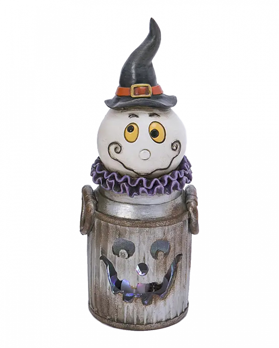 Bild von Horror-Shop Dekoobjekt Niedlicher Halloween Geist in leuchtender Milchkan
