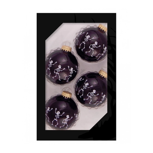 Bild von Tanzende Skelette Halloween Christbaumkugeln Ø6,5cm 4 Stück