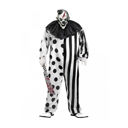 Bild von Killer Clown Kostüm mit Maske XL - Für die schrecklichsten Halloween-Nächte