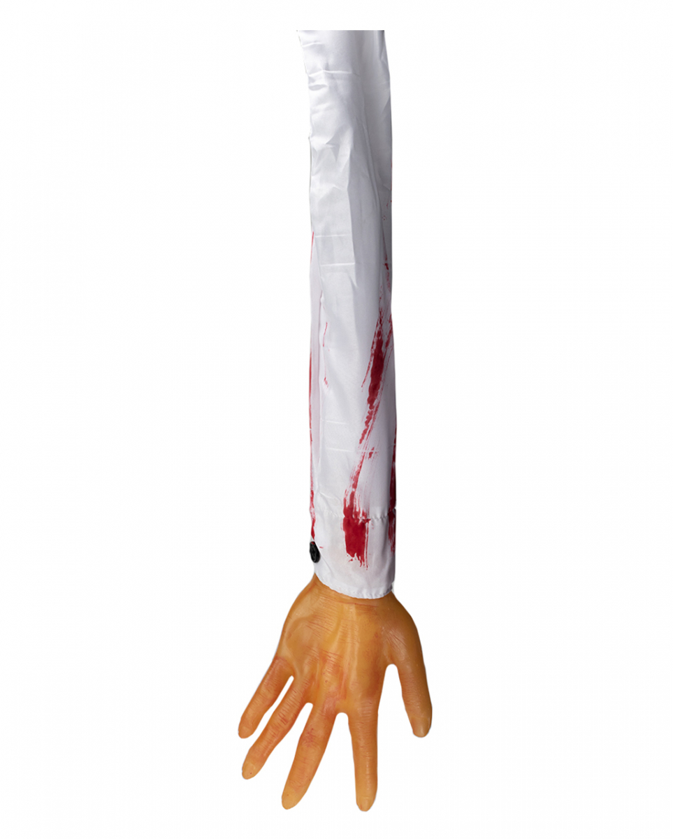 Bild von Horror-Shop Dekoobjekt Abgetrennter blutiger Arm mit Hemdfetzen