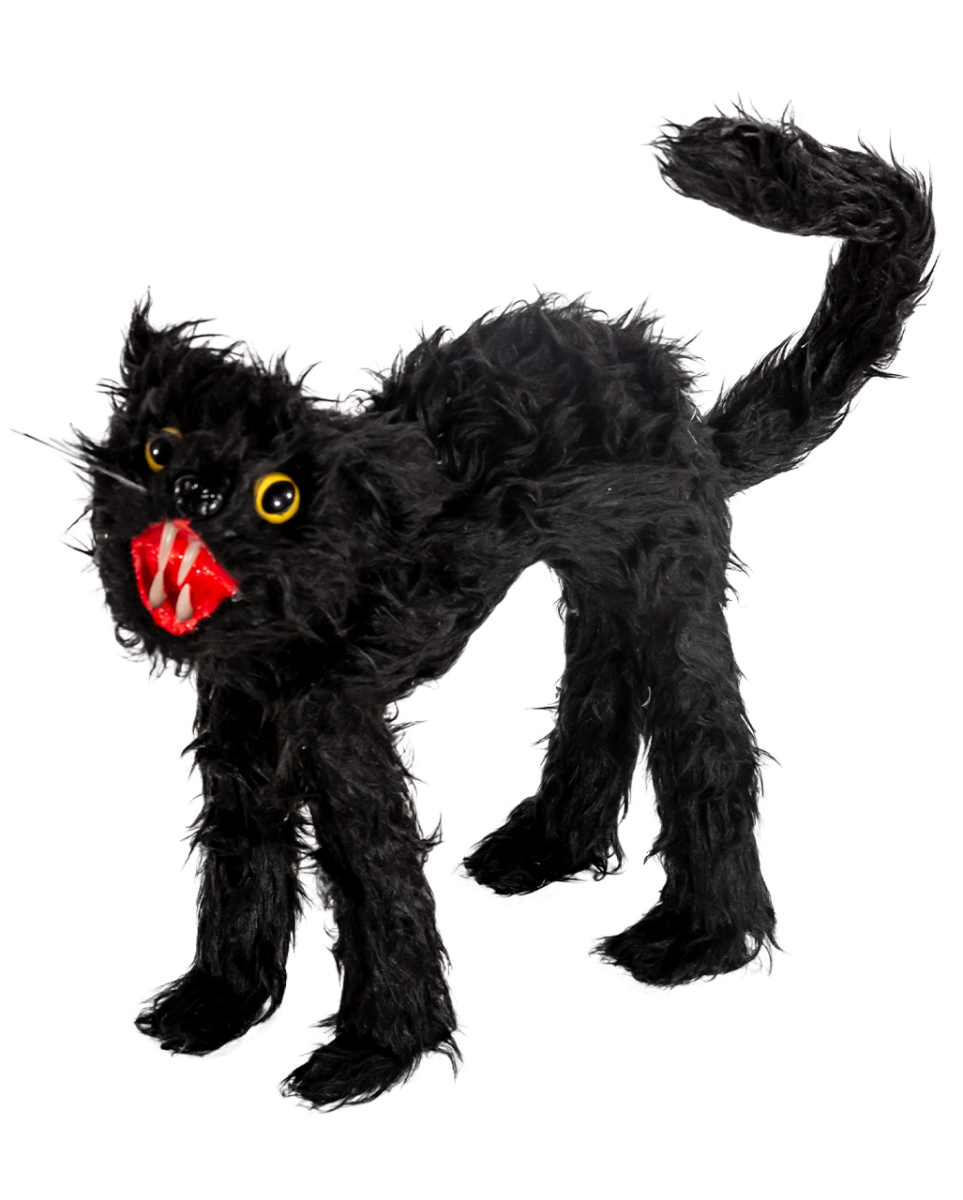 Bild von Horror-Shop Dekoobjekt Fauchende Katze als Deko für Halloween & Walpurgis