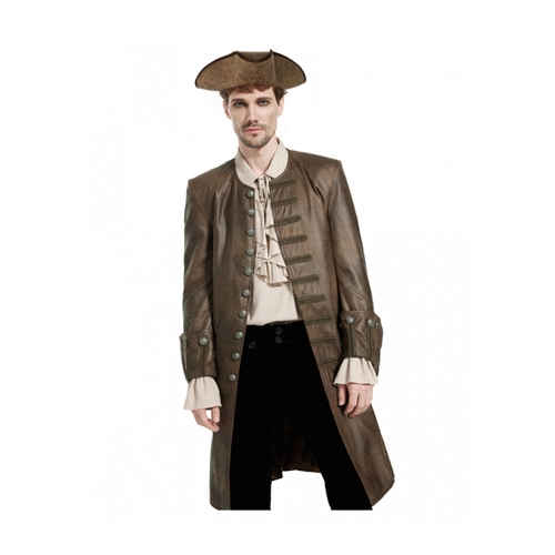 Bild von Brauner viktorianischer Piratenmantel Deluxe 2XL / 58-60