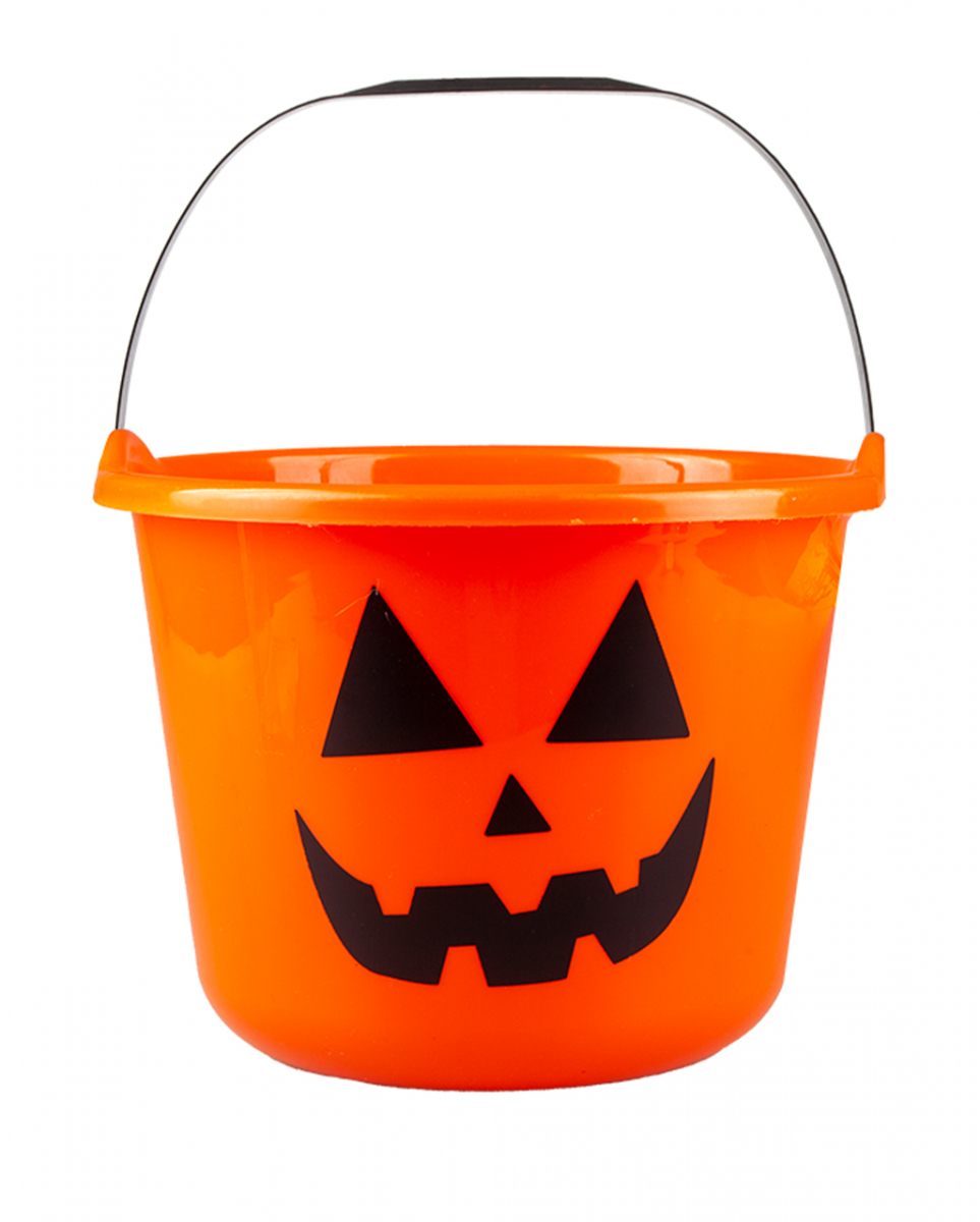 Bild von Horror-Shop Dekoobjekt Halloween Kürbis Süßigkeiten Eimer für Trick or Tr