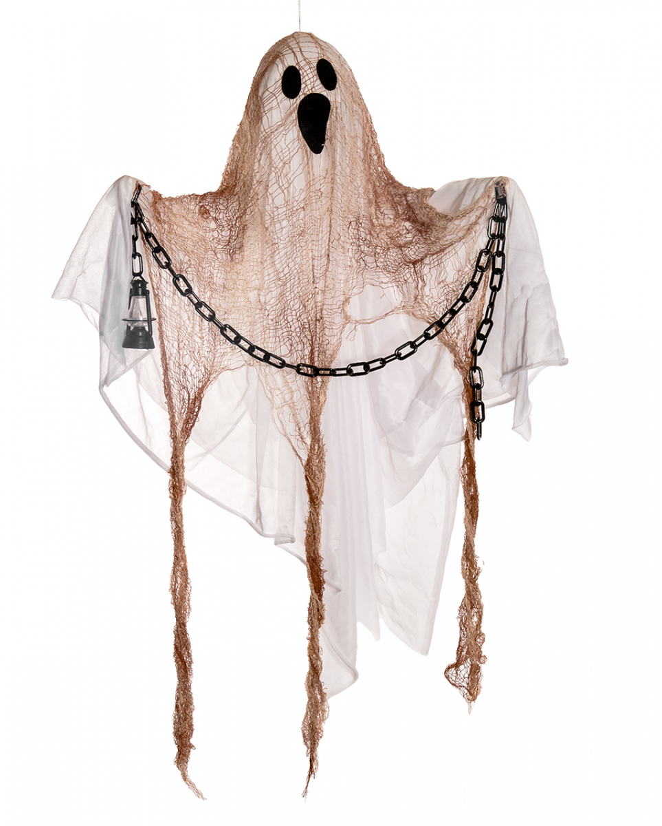 Bild von Horror-Shop Dekoobjekt Weißer Geist mit Lichteffekt als Hängefigur 90cm