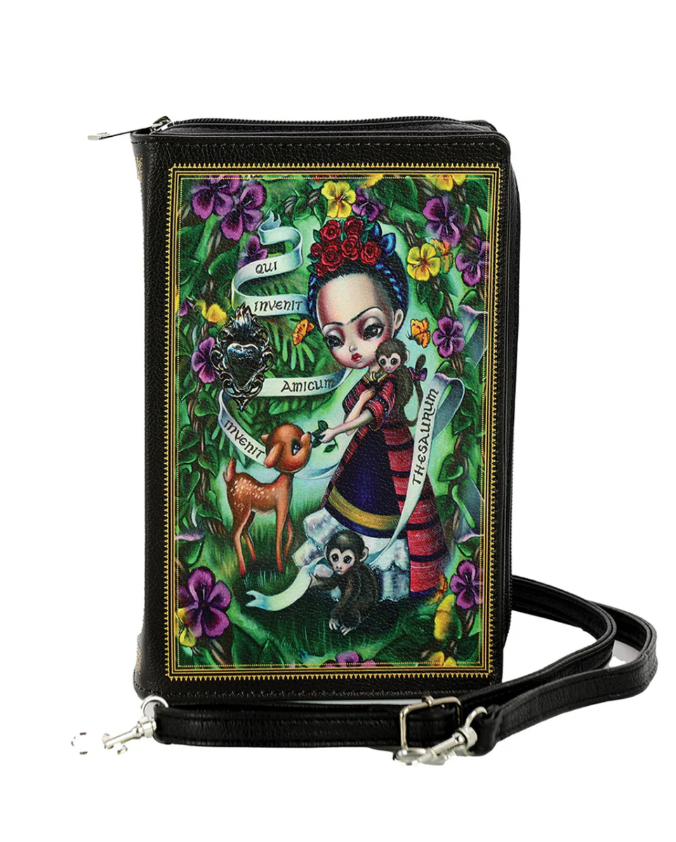Bild von Monobrow Girl Book Clutch Handtasche
