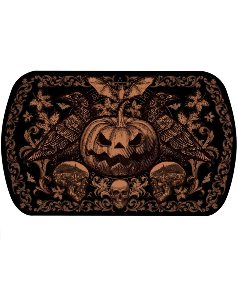 Bild von Halloween Tablett Gothic Kürbis 24x39cm