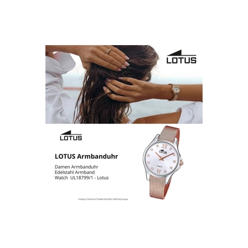 Bild von Lotus Chronograph Damenuhr Edelstahl Roségold
