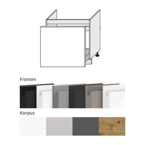 Bild von Feldmann-Wohnen Spülenunterschrank Avellino (1-St) 80cm – Modernes Design für Ihre Küche