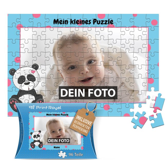 Bild von Fotopuzzle für Kinder selbst gestalten - Mein kleines Puzzle mit Name - Panda - 96 Teile