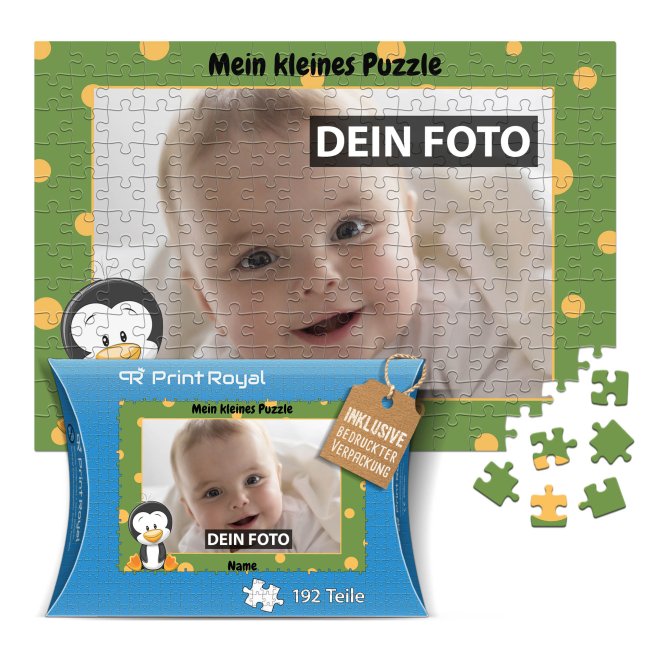 Bild von Fotopuzzle für Kinder selbst gestalten - Mein kleines Puzzle mit Name - Pinguin - 192 Teile