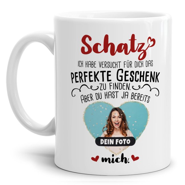 Bild von Tasse - Das perfekte Geschenk mit Foto - Innen & Henkel Weiß