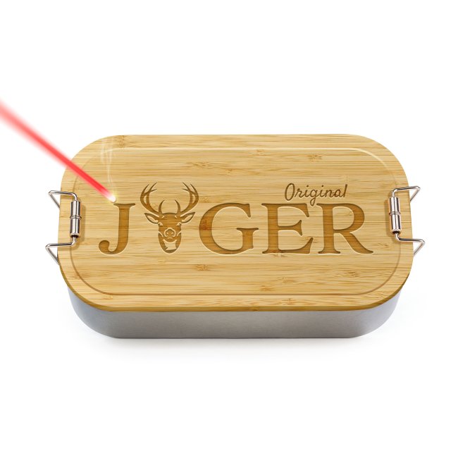Bild von Brotdose mit Gravur - Jäger Original