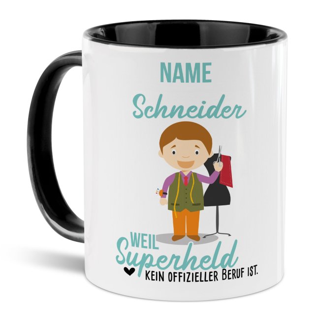 Bild von Berufe-Tasse für Männer - Schneider - mit Name
