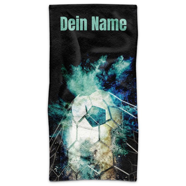 Bild von Namens-Handtuch für Fußballspieler und Fans - 140 x 70 cm