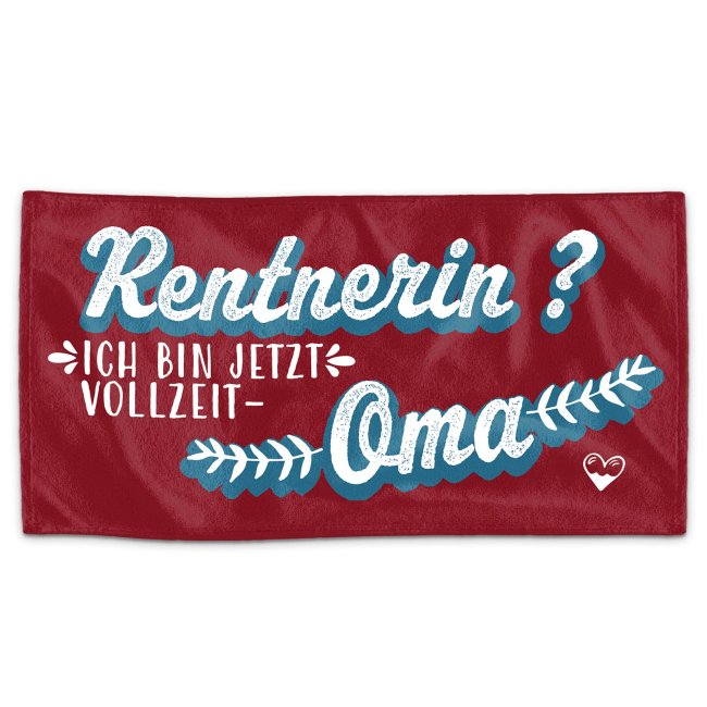 Bild von Handtuch zum Ruhestand - Vollzeitoma - 100 x 50 cm