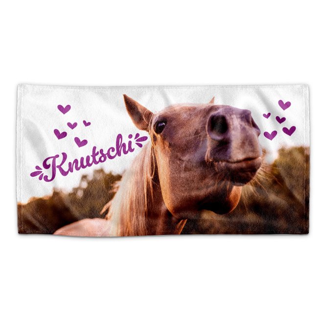 Bild von Kinder-Handtuch - Pferde Knutschi - 100 x 50 cm