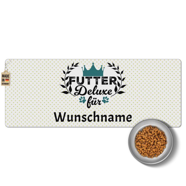 Bild von Napfunterlage mit Name personalisieren - Futter-Deluxe - 80 x 30 cm