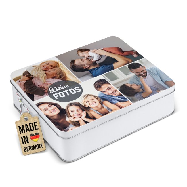 Bild von Geschenkdose mit Collage für 4 Fotos - 1500 ml