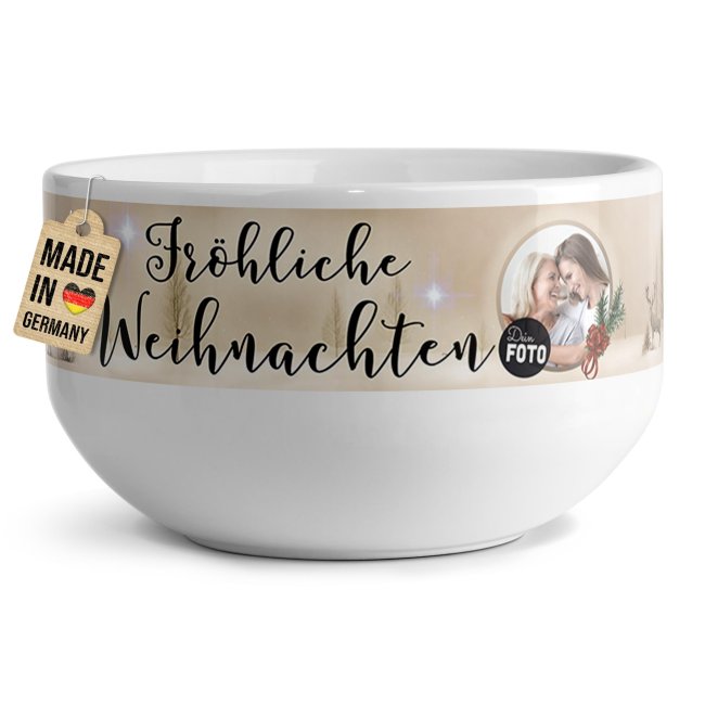 Bild von Müslischlüssel - Weihnachten Sepia - mit Foto - 500 ml