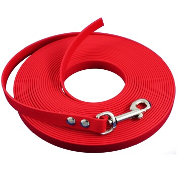 Bild von bio-leine 15-25 kg Biothane Schleppleine rot 7,5 m