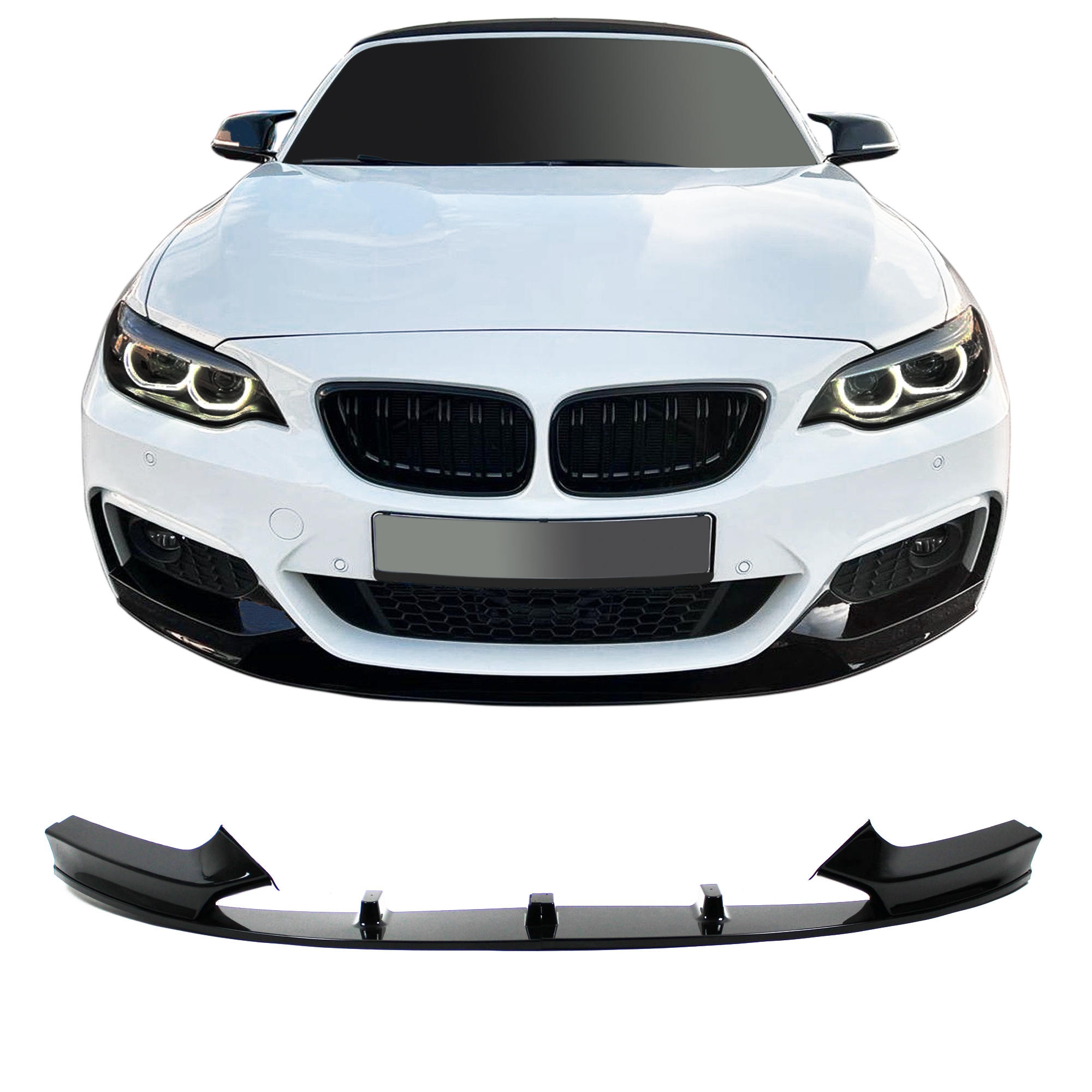 Bild von Frontspoiler Spoiler Lippe Stoßstange Schwarz Glanz für BMW 2er F22 / F23 ab 2013-2020 (nur für M-Paket)
