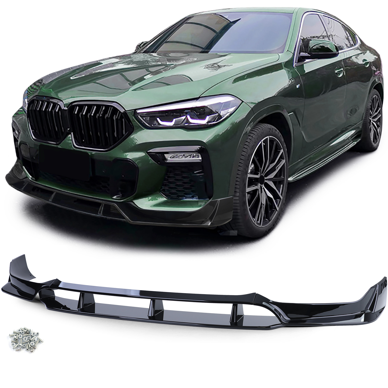 Bild von Frontspoiler Performance Spoiler Lippe Stoßstange in Schwarz Glanz für BMW X6 G06 ab 2019- ohne M-Paket Typ 2