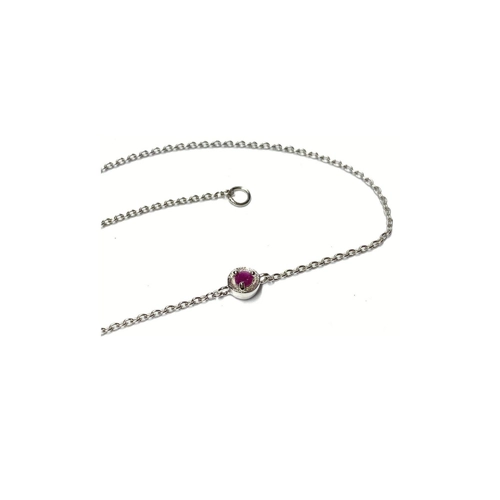 Bild von Edelschmiede925 Silberarmband mit Rubin – Ein zartes Accessoire für jeden Anlass