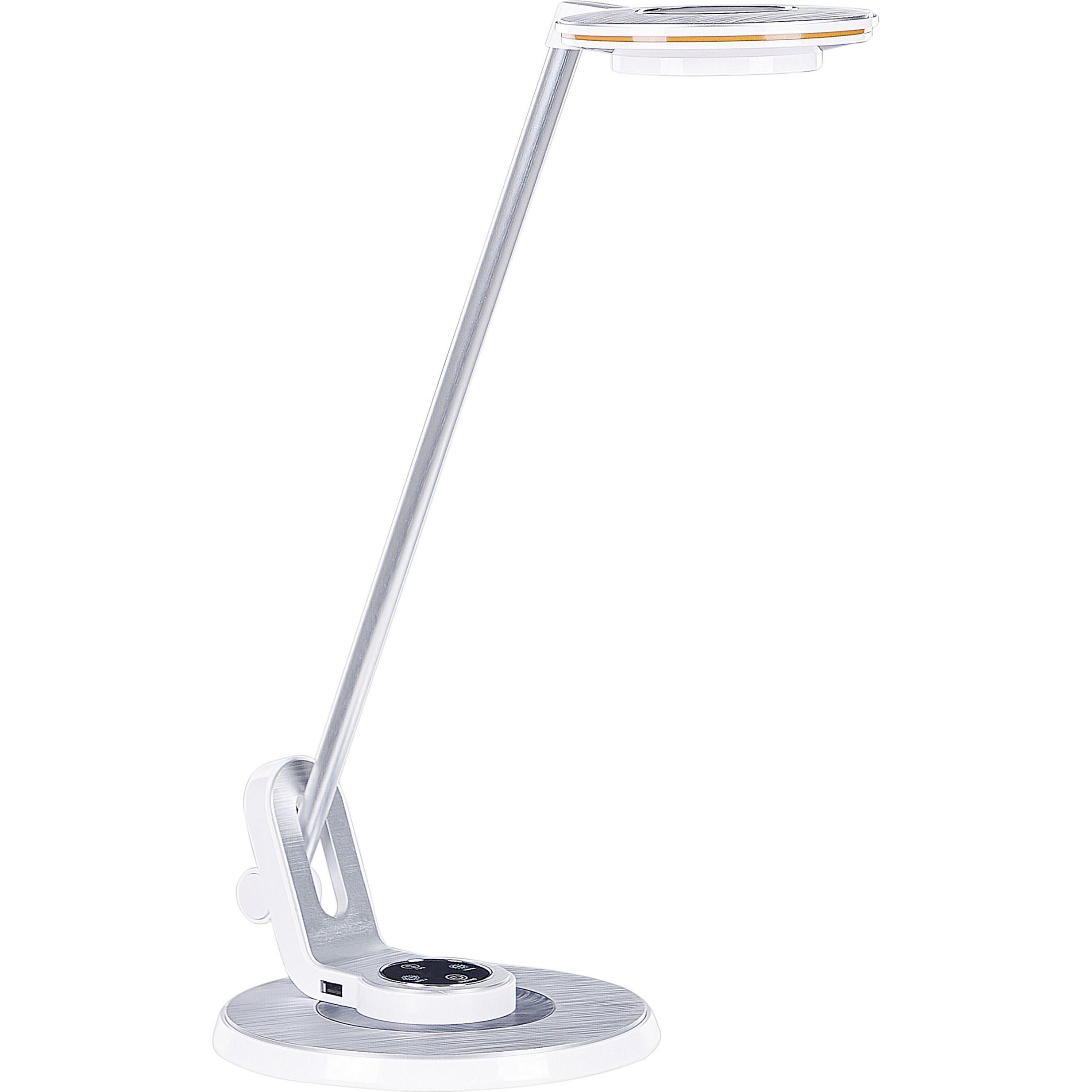 Bild von Beliani Tischlampe CORVUS Silber/weiß