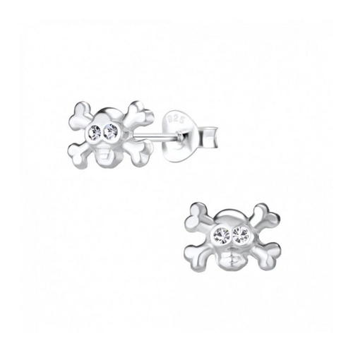 Bild von ALEXANDER YORK Paar Ohrstecker TOTENKOPF, 2-tlg., 925 Sterling Silber
