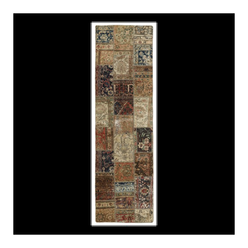 Bild von Wohnando Teppich MY-RUG Vintage Patch Work Floral & Ornamentiert 308x86cm