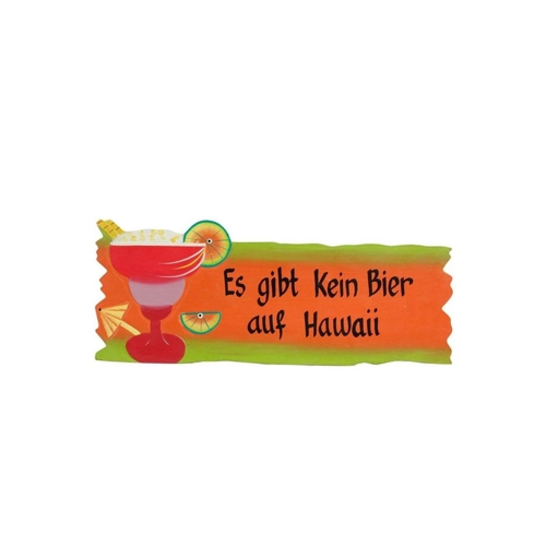 Bild von Originelles Holzschild "Es gibt kein Bier auf Hawaii"