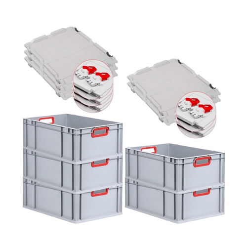 Bild von PROREGAL Spar Set 5x Eurobox Nextgen Color – Praktischer Ordnungspartner für jeden Bedarf
