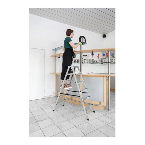 Bild von PROREGAL® Stehleiter Haushaltsleiter beidseitig begehbar 2x6 Stufen