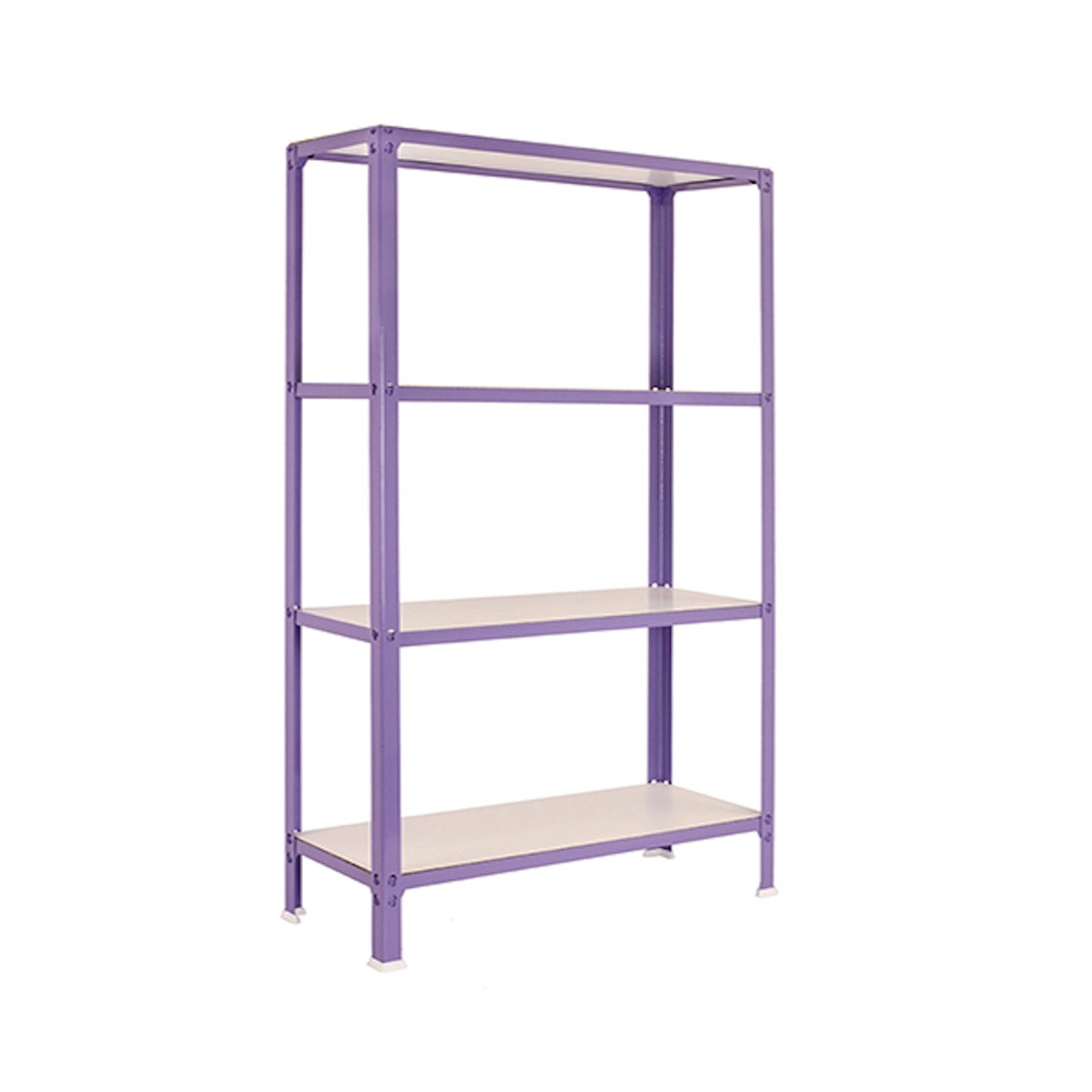 Bild von PROREGAL Wohnregal Living Koala Wood mit 4 Fachböden HxBxT 160 x 100 x 30 cm Fachlast 150 kg Lila/Weiß