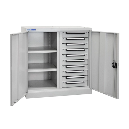 Bild von PROREGAL Wandschrank Small Owl mit 2 Fachböden und 10 Schubladen