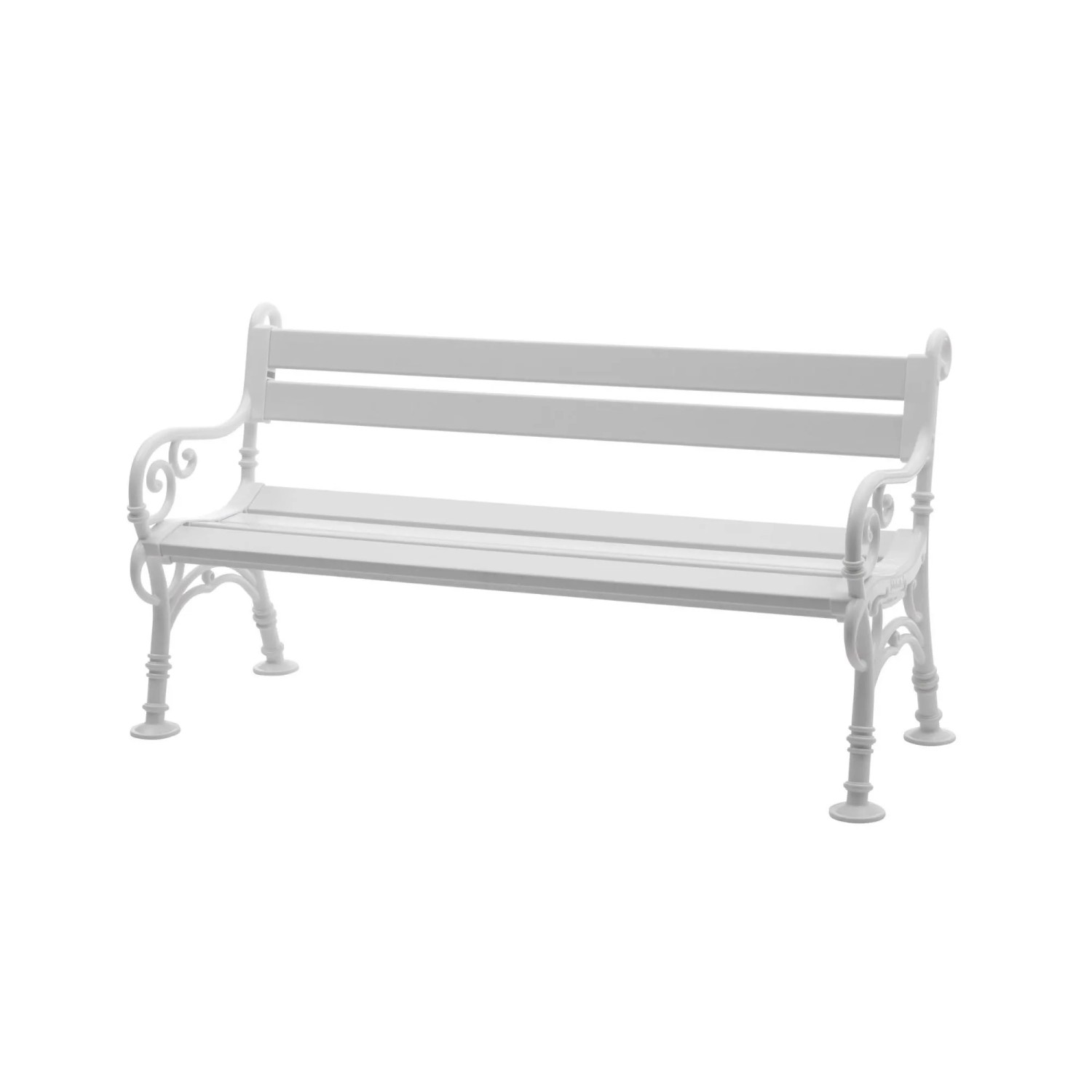 Bild von PROREGAL Gartenbank Curacao 3 Sitzer Weiß HxBxT 85 x 160 x 60 cm Witterungskunststoff & UV Beständiger Kunststoff Parkbank Sitzbank