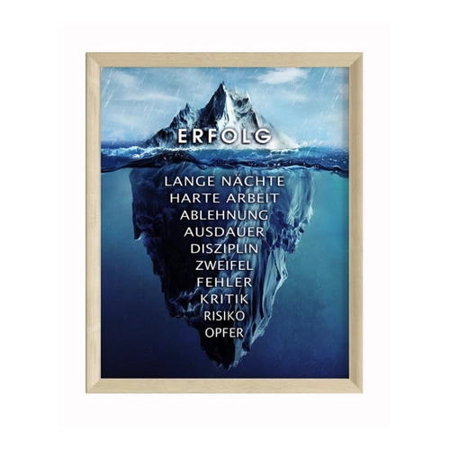 Bild von JUSTGOODMOOD Poster Premium ® Eisberg Erfolg
