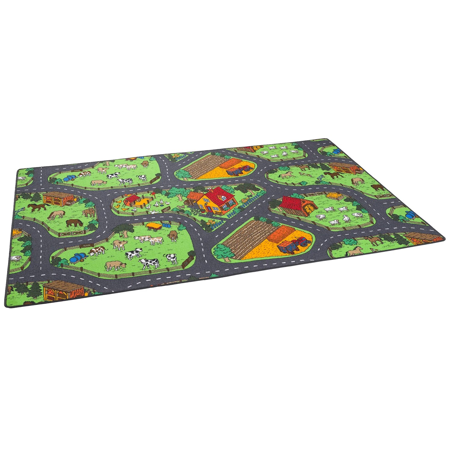 Bild von Snapstyle Kinder Spiel Straßenteppich Anthrazit 200x300cm