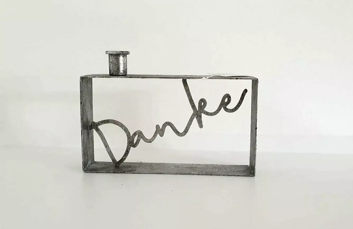 Bild von VewoTex Kerzenhalter Kerzenständer 21 x 12 cm » Kerzenhalter » Geschenk als Danke (1-tlg., 1 St., Kein Set), » robuster Leuchter » Deko Kerzen Halter aus Handarbeit