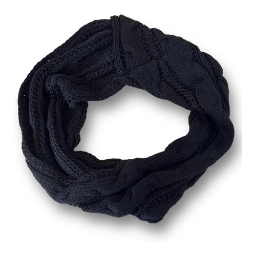 Bild von Winter Loop Schal | warm und weich | hochwertiger Wollschal mit Strickmuster [taupe]