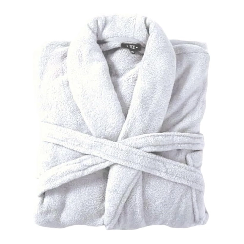 Bild von Bademantel & Saunamantel in Teddy-Plüsch-Qualität I Microfaser kuschelig weich I unisex I extra flauschig [Weiß]
