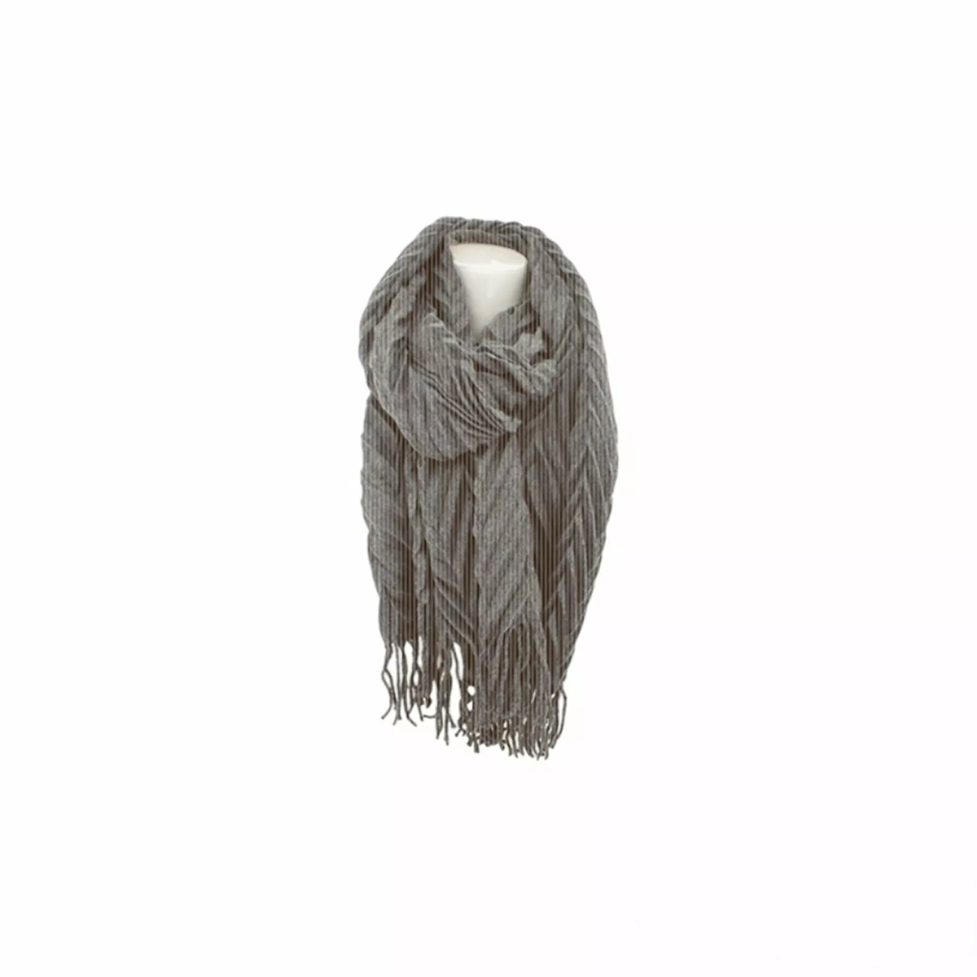 Bild von Antonio Schal Winter Damen Schal » Fransenschal 220 x 72 cm, (einteilig, 1-St. Einzelner Schal), » Damenschal in Faltenoptik » Winterschal Soft Cashmera Plissee