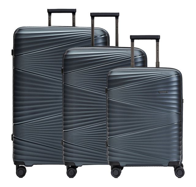 Bild von Pactastic Ultra leicht Hartschalen Koffer-Set 3-teilig | Robustes Polypropylen Material | 4 Doppelrollen & TSA-Schloss (Collection 02)