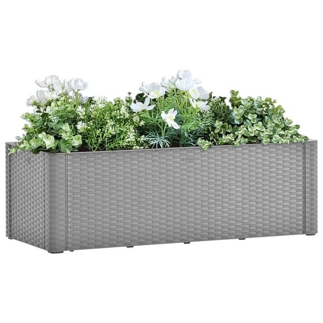 Bild von furnicato Hochbeet Garten-mit Selbstbewässerungssystem Grau 100x43x33 cm