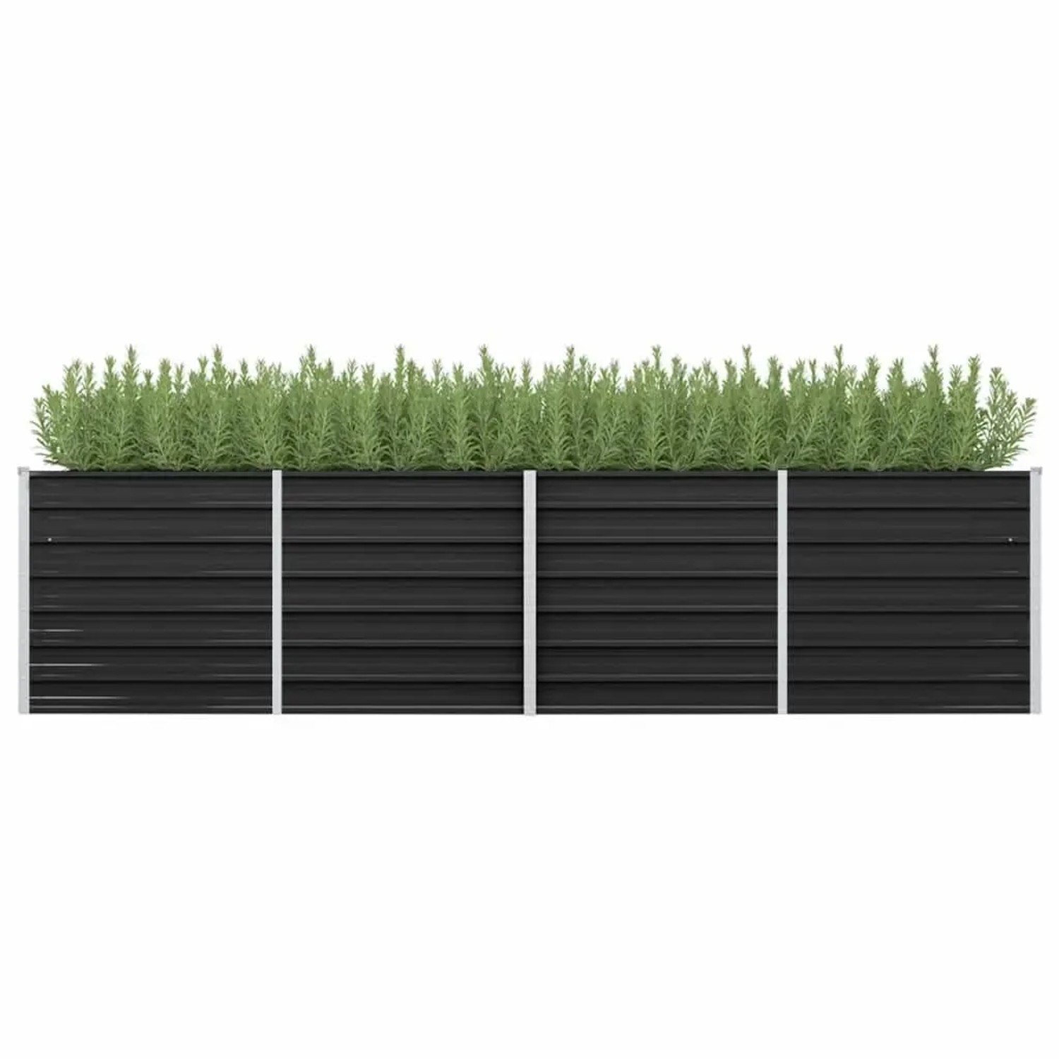 Bild von furnicato Garten-Hochbeet Anthrazit 320 x 80 x 77 cm Verzinkter Stahl