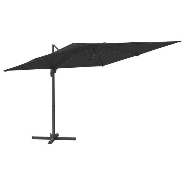 Bild von furnicato Ampelschirm mit Aluminium-Mast Schwarz 300x300 cm, LxB: 300x300 cm
