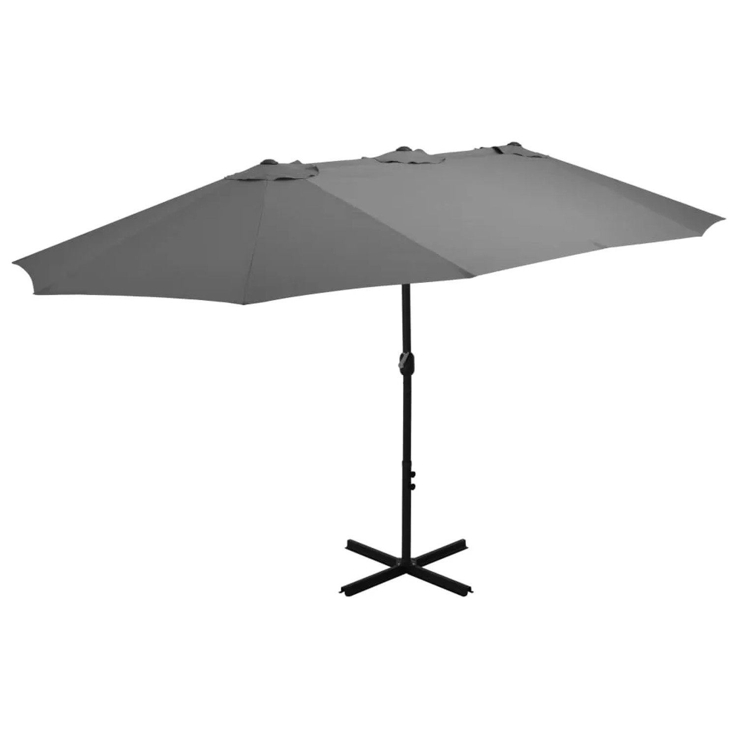 Bild von furnicato Sonnenschirm mit Aluminium-Mast 460 x 270 cm Anthrazit