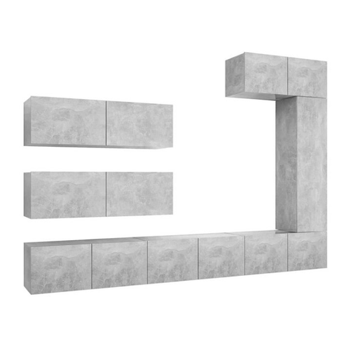 Bild von Furnicato TV-Schrank 7-tlg. Set Betongrau
