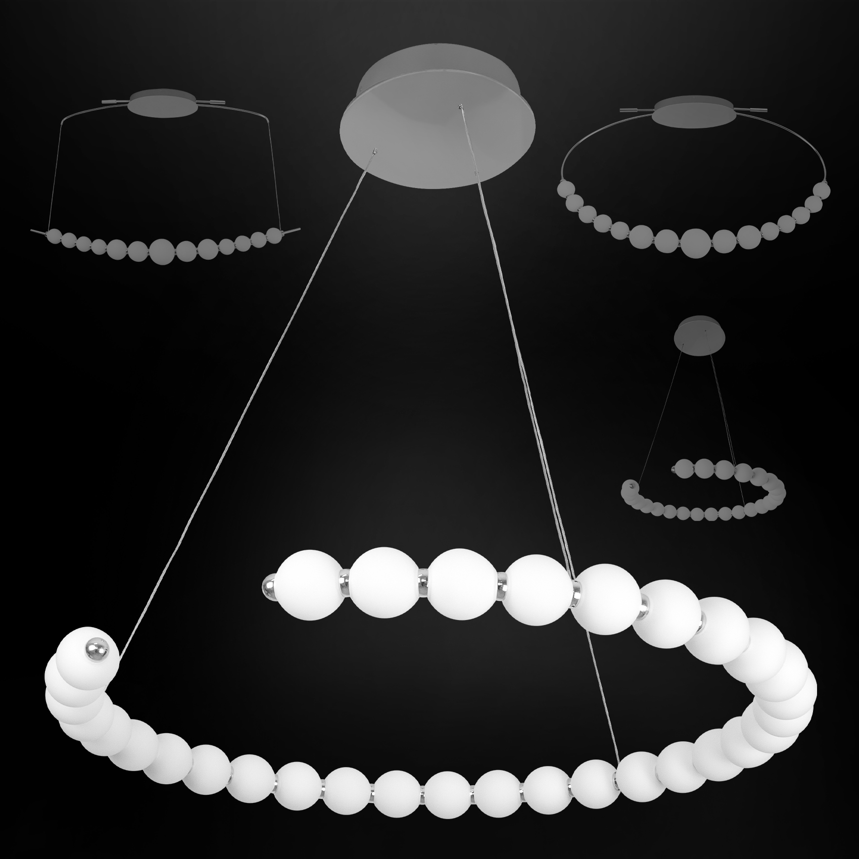Bild von Hexim Light Pendelleuchte LED 4000K HÃ¤ngeleuchte Wandleuchte Deckenleuchte Lampen Pearl